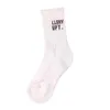 3 Paren Designer Sock Autumn and Winter Graffiti Letters Street Art Pure Color Cotton Toeke Toekjes Bodem Sportsokken Mannen en Women Fashion