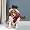 Halsbanden Huisdier Kerstkleding Cosplay Sneeuwpop Hoed Voor Puppy Rode Geruite Kostuums