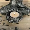 キャンドルホルダーリビングルームヨガデスクトップ装飾瞑想アクセサリー仏教飾りのためのヴィンテージ樹脂仏像ホルダー
