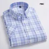 MACROSEA été à manches courtes chemises à carreaux mode hommes d'affaires chemises décontractées formelles 100% coton Slim Fit chemises de grande taille S-8XL 231127