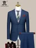 Herrenanzüge, Blazer, Blazer, Weste, Hosen, Luxus-High-End-Marke, Boutique, kariertes Freizeit-Business-Anzug, 3-teilig und 2-Set, Bräutigam, Hochzeitsfeier, Kleid, Jacke 231127