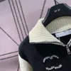 Wysoka wersja projektant Nowy nowa wysoka szyja z kulek czarno -biały kolor kontrastowy wybuch swetry z długim rękawem