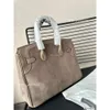 H hbirkins 2024 Mens Chamois Quality Women Designer Fashion Bags Handbag Bag Leather Genuine Leather Top Classic Large Capacity Totes Handba 814I