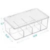 Storage Bottles Modern Food Cabinets Kitchen Plastic Tea Bag Holder Stackable Pantry Bin Box With Lid 8 Divided Sections EL