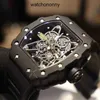 デザイナーri mlies luxury watchs barrel wristwatch mens mechanics winewatchwatch rm35-01シリーズ自動機械ブラックカーボンファイバーテープメン