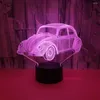 Luci notturne Auto Piccola luce notturna 3D Touch Regalo remoto Lampada per bambini Veilleuse Enfant Camera da letto Luce Novità Luminaria Led