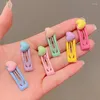 Accessoires de cheveux 5pcs / set 3cm de long mignon petite taille coeur étoile bloc bébé clips pour fille enfants couleur kawaii mini épingle à cheveux barrettes mode