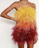 Other Event Party Supplies 2 Colors Mix Fluffy Ostrich Feather Boas Wedding Feathers Shawl Dress Sweing Decoration Real Plume 1 3 4 6PLY 231128