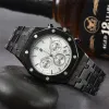 Pełna funkcja Sapphire Męskie zegarek AP Six Needles Mens Kwarc zegarek zegarek ze stali nierdzewnej Automatyczny projekt projektanta Multifunkcja Chronograph Man Watches