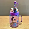 Topp Starbucks Drinkware Halloween Limited Purple Elf Little Monster Creative Gifting Glass Straw Drinking Cup