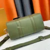 fashion New designer bags men women city keepall Shoulder bag Cross Body Messenger mini handbag green pu Leather Keepall Travel tote pocket Everyday go out M21437