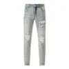 jeans miri da uomo jeans firmati da uomo jeans da uomo di moda di alta qualità stile fresco designer di lusso pantaloni in denim biker strappato effetto consumato nero blu jeans slim fit moto