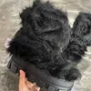 مصممة نساء shearling الجوارب التزلج أحذية الثلج أحذية Apres-Ski Boot رفع أحذية الكاحل الدافئة ونصف أحذية مقاومة للماء أحذية الشعار المعدنية أحجام الشعار 35-41