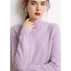 Maglioni da donna ZOCEPT Addensare Maglione di Cachemire Pullover Per Le Donne Inverno Morbido Caldo Lavorato A Maglia di Colore Solido Mezza Collo Alto Maglioni Femminili