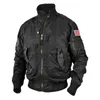 Vestes pour hommes Hommes Tactique Militaire Grande Poche Pilote Baseball Air Force Manteau ArmyGreen Bomber Veste Col montant Moto Outwear 231128