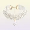 Collane a ciondolo Atmosfera di alto livello boemia Multilayer Elegante catena di clavicole Elegante Clavicle Personality Personality Creative Pearl NE2891186