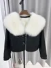 Cappotto di pelliccia da donna Risvolto corto Versione a vita alta del design monopetto caldo e confortevole 2023 Inverno 1122