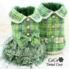 Dresses Handmade Dog Clothes Uptown Girl Style Pet Couple Dress Coat And Vest Tweed Pearl Accessories Lace Skirt Plus Yorkie Drop Ship