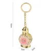 Storage Bottles Bottle Antiqued Metal Refillable Empty Cosmetics Container Pendant Keychain Essential Oil Dropper Perfume