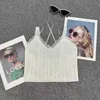 Tricots pour femmes Tees Designer 2023 Xiaoxiangfeng Hot Diamond Sling Bottom Bright Beauty Back Bra Débardeur Haut de gamme Spicy Girl H257