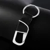 New Fashion Men Leather Car Keychain Ring Classic Design Gift Metal Key Chain para atacado