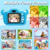 Appareil photo pour enfants, jouets pour garçons de 3 à 8 ans, caméscope vidéo numérique pour enfants avec couverture en silicone souple, meilleur cadeau de Noël, d'anniversaire, de festival pour enfants – 32 Go SD