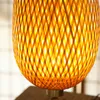 Bordslampor ledde bambuvävningslampa Creative Handmade Rattan Bedroom Restaurant Bedside Desk Lights Chinese Pastoral Retro Light