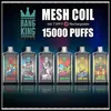 Bang King 15000 puffs engångs cigaretter Vape penna 25 ml pod 850mAh uppladdningsbart batteri Kina autentiska grossist vapers desechable puff 15k