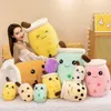 24cm 35cm 50cm Cute Stuffed Pearl Cup Shape Toy kawaii peluch Bubble Cartoon Milk Tea Boba plushie Plush Toy