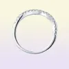 she 925 Sterling Silber Stapelbarer Ehering Verlobungsring für Frauen Curve Wave Design AAAA Zirkon Schmuck2873335