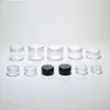 1 3 5 10 20 30 Gram Jars Cosmetic Sample Empty Container, 5ML Plastic, Round Pot, Screw Cap Lid, Small Tiny 5G Bottle, for Make Up, Eye Wteq