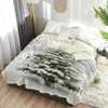 Filtar jul snö träd kashmir filt vinter varmt mjukt kast för sängar soffa ull sängäcke 231128