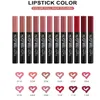 リップペンシル12colors Fog Surface Matte Lipstick Pen Wooden Waterproof Long Lasting Non Fading Stereo Lip Liner Pencil Makeup Cosmetic 231128