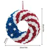 Decorative Flowers July 4th Wreath Decorations For Of Veterans Independence Patriotic Day American Flag Part
