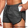 wangcai01 Men's Shorts Men's Running Mesh Shorts Gym Athtic Workout Shorts for Men 3 inch Sports Shorts with Zipper Pocket