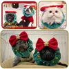 Vestuário para cães Ajustável Pet Bowknot Collar Lavável Adorável Círculo Pescoço Headgear Xmas Party Po Prop Suprimentos