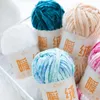 生地と縫製100gball Chenille diy編み糸ベルベット柔らかい濃い暖かいウール糸