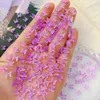 Nail Art Decorations 100Pcs Colorful Aurora Butterfly Nail Art Decoration 6mm Resin Mini 3D Butterfly Nail Charms AB Pink Cute Manicure Butterfly N* 231128