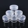 3 5 8 10 15 20 ML Clear Plastic Jar With PE Cap Cosmetic Cream Pot Container Makeup Eye Shadow Nails Powder Jewelry Bottle Rwukg