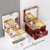 Smyckeslådor Klassiska roterande dansare Ballerina Piano Music Box Clockwork Plastic Girls Hand Crank Mekanism Julklapp 231127