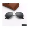 Sonnenbrille Pilot Mode Damen Herren Klassisch Mann Frau Sonnenbrille UV-Schutz Glaslinsen Mit Lederetui Drop Delivery Accesso Dhdpi