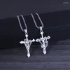Chains 2023 Zodiac Cross Men's Necklace Pendant Titanium Steel Stainless Jewelry Niche Design Sense Accessories Luxury Chain