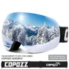 Gafas de esquí COPOZZ deportes al aire libre UV400 máscara de protección masculina femenina antivaho cara grande gafas de nieve snowboard gafas de esquí 231127