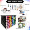 Watercolor Brush Pens 12-80 Colour Double Headed Oily Marker Set Sketch Drawing Graffiti Art Markers for Student School Supplies Stationery P230427