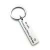 Drive Safe Keychain Stainless Steel Keychain Pendant For Men's Car Key Ring Gift Key Chains 10*40MM