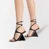 Brand New Wedges Rhinestone Sandals for Women 2023 Summer Sexy Fashion Cross Strap High Heels Banquet Party Dress Shoes Size 43