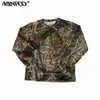 Koszule mężczyzn Summer Bionic Camouflage Hunting Shirt Fishing Długie rękawie Słońce Duża rozmiar luźne na zewnątrz dżungla T -koszulka 231127