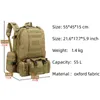 Sac à dos SEYATULLH 4 en 1 55L sac militaire tactique sac à dos armée Sport de plein air Camping randonnée voyage escalade Mochila 231124