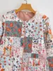 Kvinnors dike rockar sltnx modeavtryck quiltad för kvinnor 2023 Autumn o-halskvinnlig chic enkelbröst jacka med fickor ytterkläder