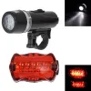 DHL Bike Light Set waterdichte 5 LED -lampfiets voorste koplamp Achterlamp Achter Veiligheid AFBEELDING TAULLACHT SET LED Fiets achterlichten Koplamp